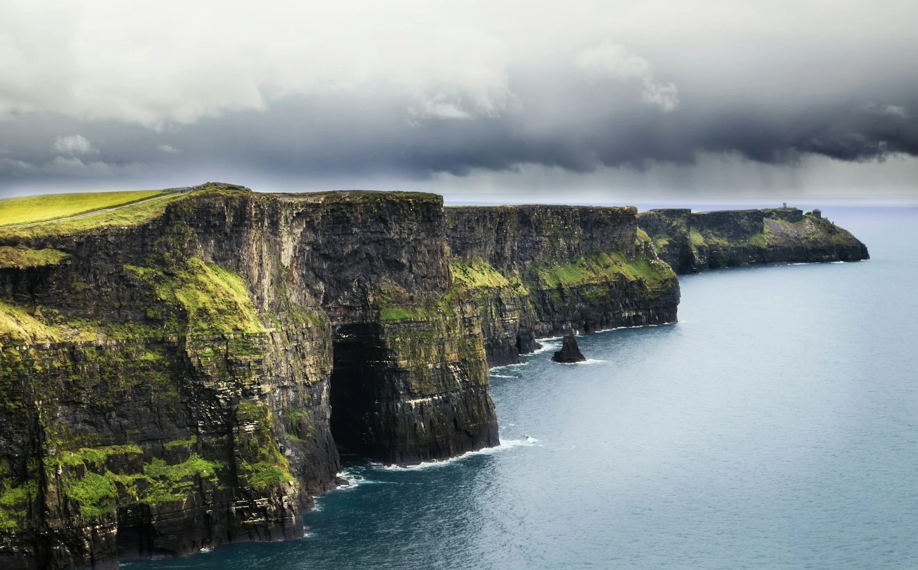 Water and green coastal scenery